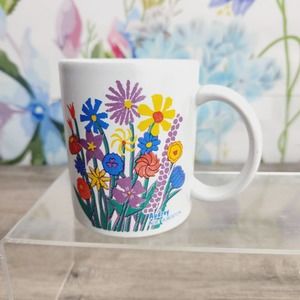 PBC Make A Wish Foundation 2006 Coffee Mug Flowers Audrey Age 6 Boston Artwork